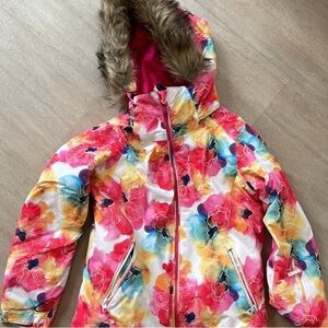 Roxy Colorful Floral Kids ski Jacket